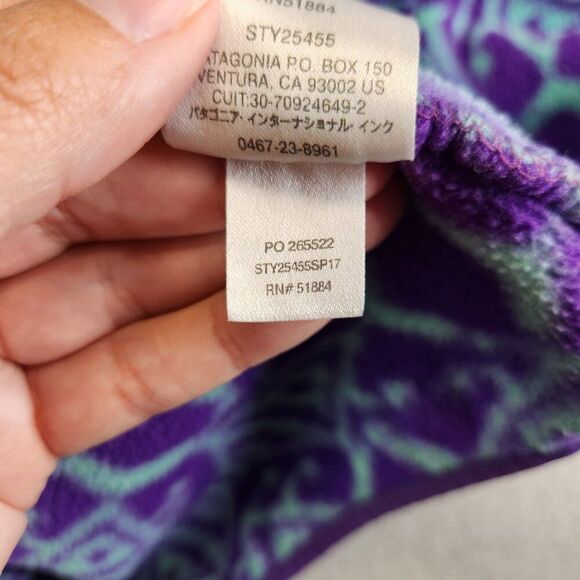 Patagonia Synchilla Sweater Womens XS Ikat Big Fish T-Snap Fleece Aztec Tribal - Picture 9 of 14